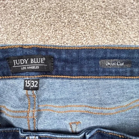 Judy Blue Dark Wash Bootcut Jeans Size 15/32 JB82361-S DK Blue Denim - Picture 9 of 10